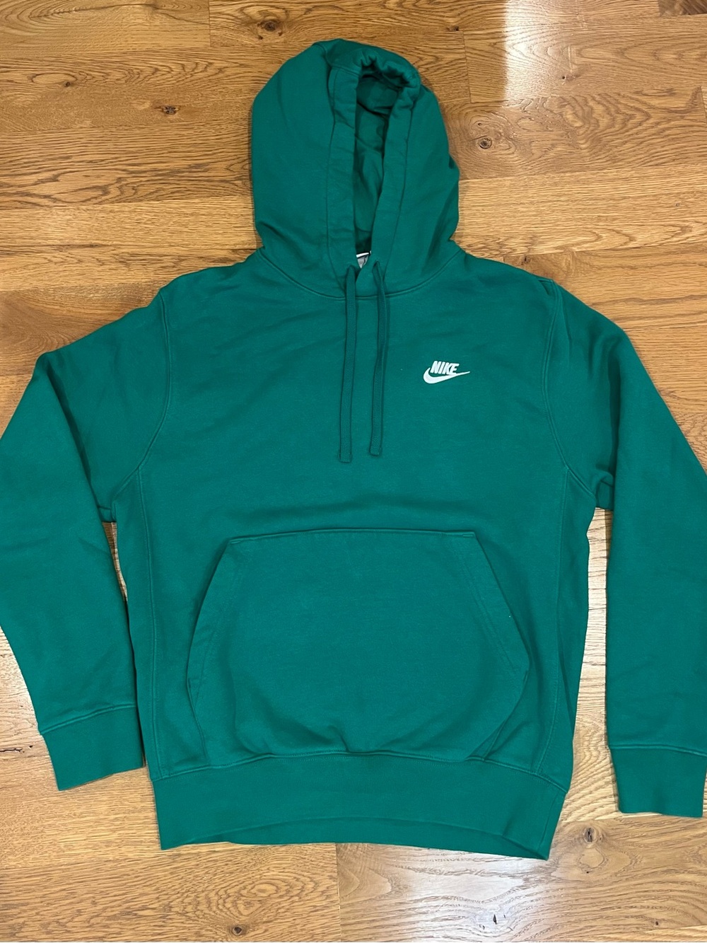 Nike Men's Green Hooded Pullover Sweatshirt